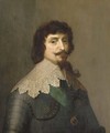 Portrait of King Frederick V of Bohemia, the Winter King (1596-1632), half-length, in armour - (after) Honthorst, Gerrit van