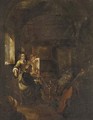 The interior of an artist's studio - (after) Gerrit Dou