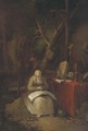 Saint Jerome in a landscape - (after) Gerrit Dou
