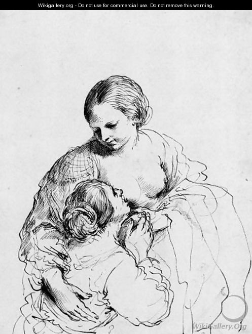 The Roman Daughter - (after) Giovanni Francesco Guercino (BARBIERI)