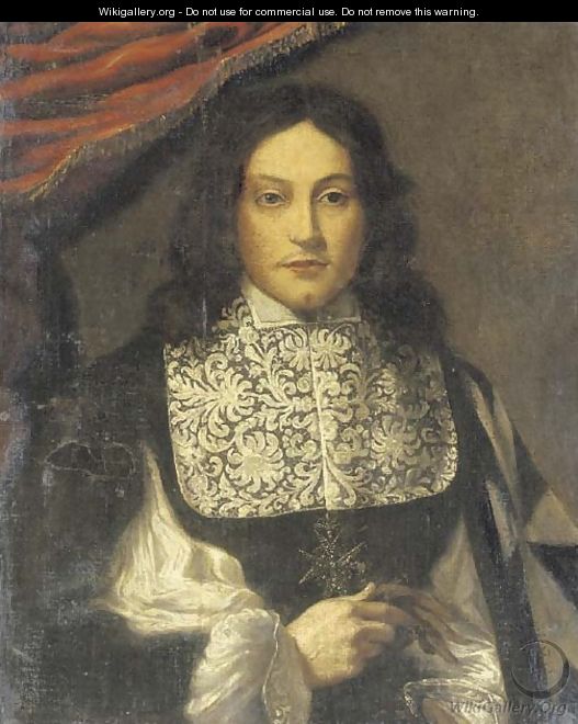 Portrait of a Knight of Malta - (after) Giovanni Bernardo Carbone