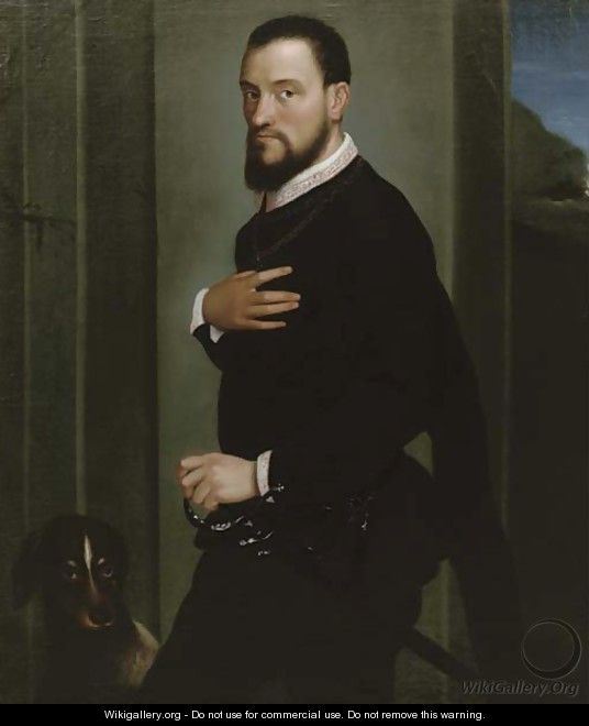 Portrait of a nobleman - (after) Giovanni Battista Moroni