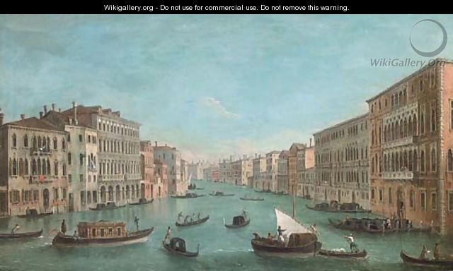 The Grand Canal looking South from the Palazzo Foscari and the Palazzo Moro-Lin to Santa Maria della Carita - (after) (Giovanni Antonio Canal) Canaletto