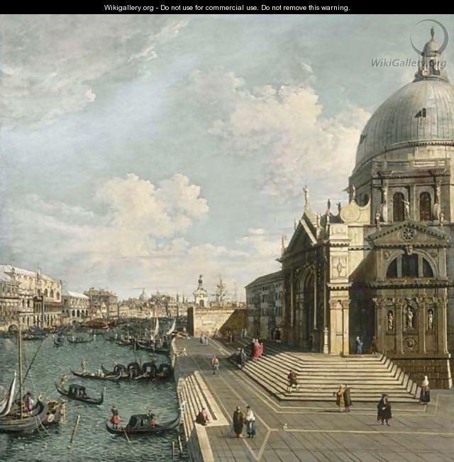 The Entrance of the Grand Canal, Venice, looking East with Santa Maria della Salute and the Dogana - (after) (Giovanni Antonio Canal) Canaletto