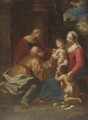 The Holy Family with Saint Elizabeth and the Infant Saint John the Baptist - (after) Giuseppe Maria Crespi
