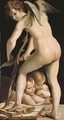 Amor - Cupid fashioning his bow - (after) Girolamo Francesco Maria Mazzola (Parmigianino)