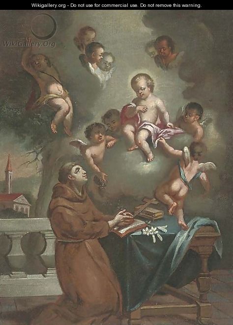 The vision of Saint Antony of Padua - (after) Carlo Francesco Nuvolone