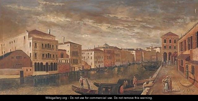 View down the Grand Canal, Venice - (after) Francesco Guardi