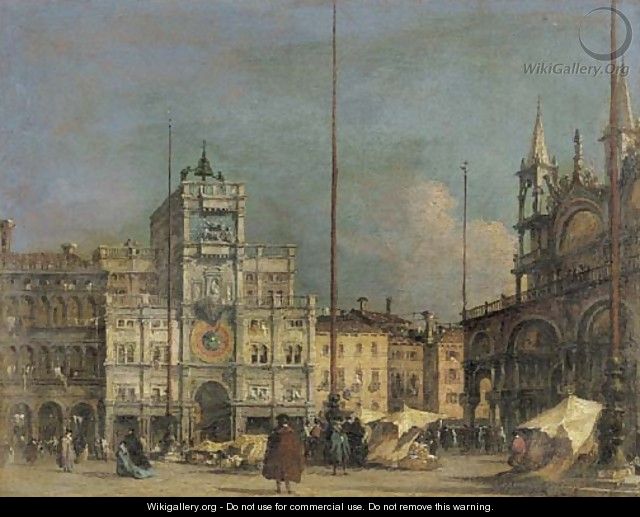 The Piazza San Marco, Venice, looking north towards the Torre dell