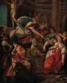 Esher swooning before Ahasuerus - (after) Francesco Fontebasso