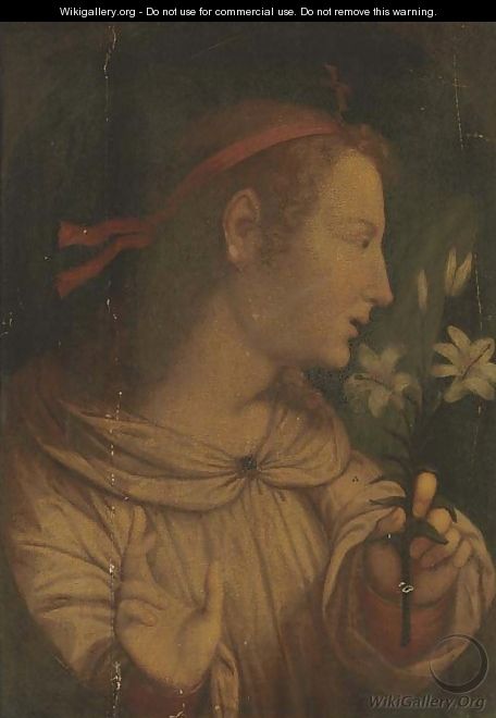 The Angel of the Annunciation - (after) Fra Bartolommeo Della Porta