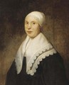 Portrait of a lady, half-length, in a white lace cap - (after) Ferdinand Bol