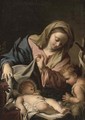 The Madonna and Child and the Infant Saint John the Baptist - (after) Francesco Trevisani