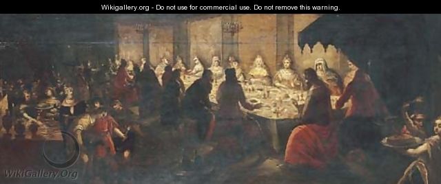 The Wedding Feast at Cana - (after) Frans I Francken