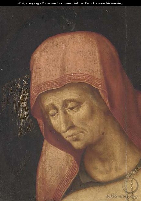 Head of an old lady a fragment - (attr. to) Floris, Frans