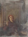 A boor smoking a pipe - (after) David The Younger Teniers