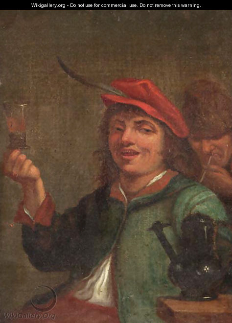 A boor drinking at table in an inn - (after) David The Younger Teniers