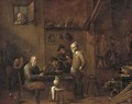 Boors smoking and gaming in an inn - (after) David The Younger Ryckaert