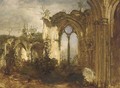 An abbey ruin - (after) David Roberts