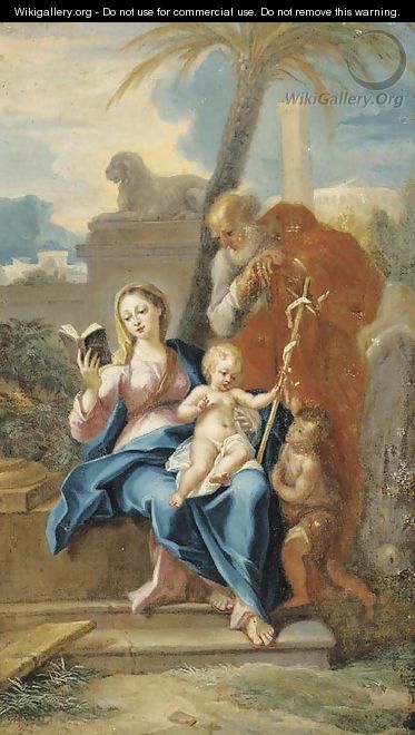 The Holy Family with the Infant Saint John the Baptist - (after) Corrado Giaquinto