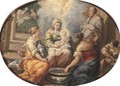 The Holy Family with female attendants - (after) Corrado Giaquinto