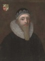Portrait of a gentleman, half-length, in a black robe and white ruff - (after) Johnson, Cornelius I