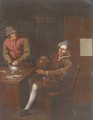 Two men smoking and drinking in an interior - (after) David The Younger Teniers