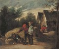 Travellers at rest on a track - (after) David The Younger Teniers