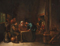 Peasants playing backgammon in an interior 2 - (after) David The Younger Teniers
