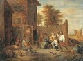 Peasants merrymaking outside an inn - (after) David The Younger Teniers
