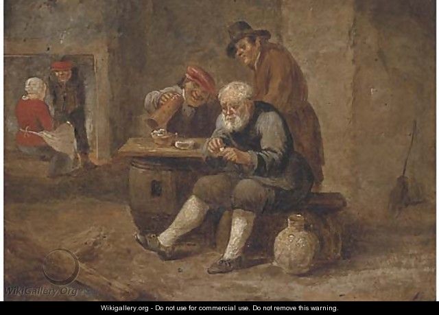 Boors smoking and drinking in an inn - (after) David The Younger Teniers