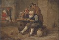 Boors smoking and drinking in an inn - (after) David The Younger Teniers