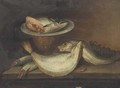 Still life of fish on a table - (after) Elena Recco
