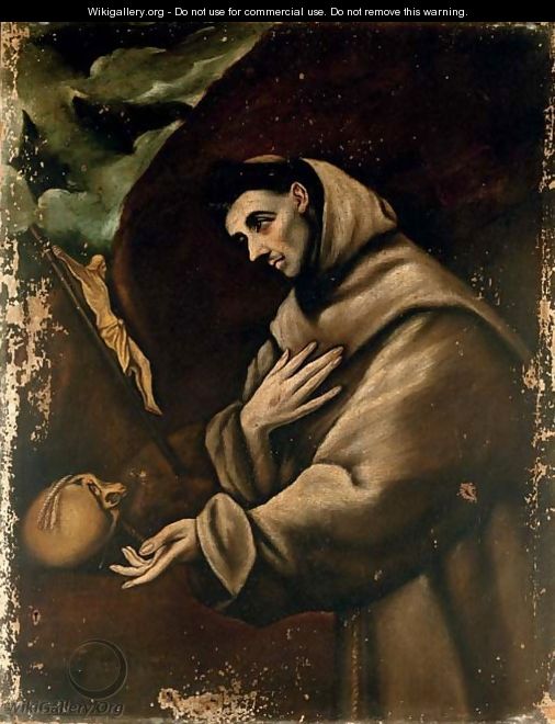 Saint Francis in prayer - (after) El Greco (Domenikos Theotokopoulos)
