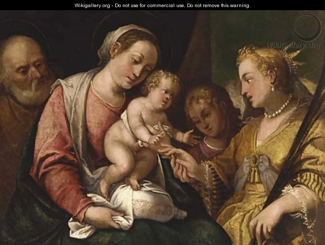 The Mystic Marriage of Saint Catherine - (after) Bonifazio Veronese