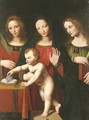 The Madonna and Child with two female saints - (after) Bernardino Luini