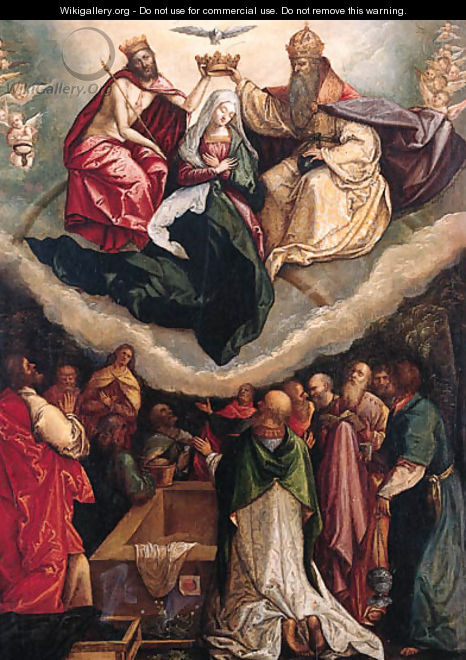The Coronation of the Virgin - (after) Garofalo