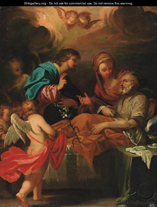 The death of Saint Joseph - (after) Carlo Maratta Or Maratti