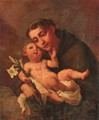 Saint Francis holding the Infant Christ - (after) Carlo Francesco Nuvolone