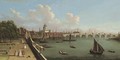 View across the Thames from Somerset House, with Blackfriars Bridge and St Paul's Cathedral - (after) (Giovanni Antonio Canal) Canaletto