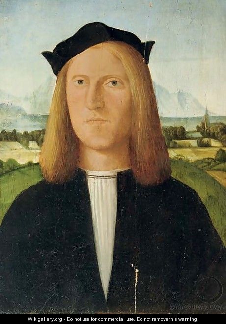 Portrait of a young gentleman - (after) Giovanni Battista Cima Da Conegliano