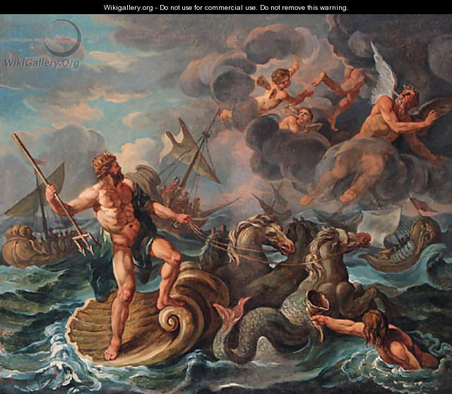 The Wrath of Neptune - (after) Charles Lebrun