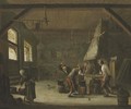 Blacksmiths in their workshop - (after) Cornelis (Pietersz.) Bega