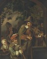 Musicians outside a tavern - (after) Adriaen Jansz. Van Ostade