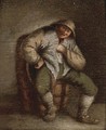 A peasant seated in an interior - (after) Adriaen Jansz. Van Ostade