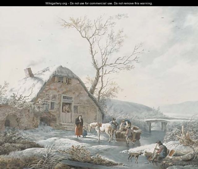 A winter landscape - (after) Andries Vermeulen