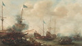 A naval engagement between Turks and Christians - (after) Andries Van Eertvelt