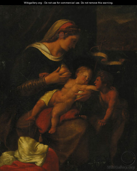 The Madonna and Child with the Infant Saint John the Baptist - (after) Andrea Del Sarto