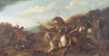 A cavalry skirmish - (after) Andrea De Lione
