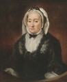 Portrait of a lady, half-length, in widow's weeds, half-feigned oval - (after) Allan Ramsay